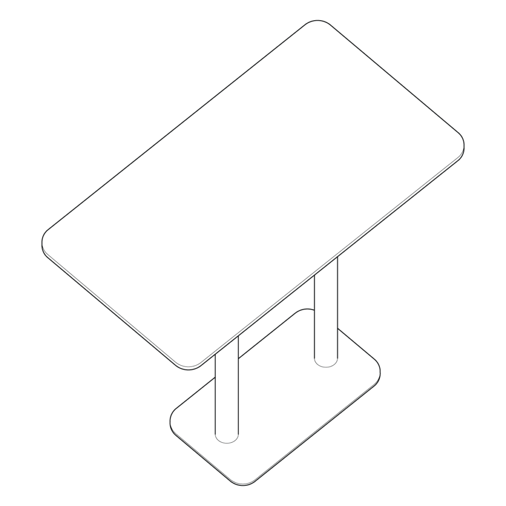 Twin Pedestal – Twin Ped. Profiled Corners– 002