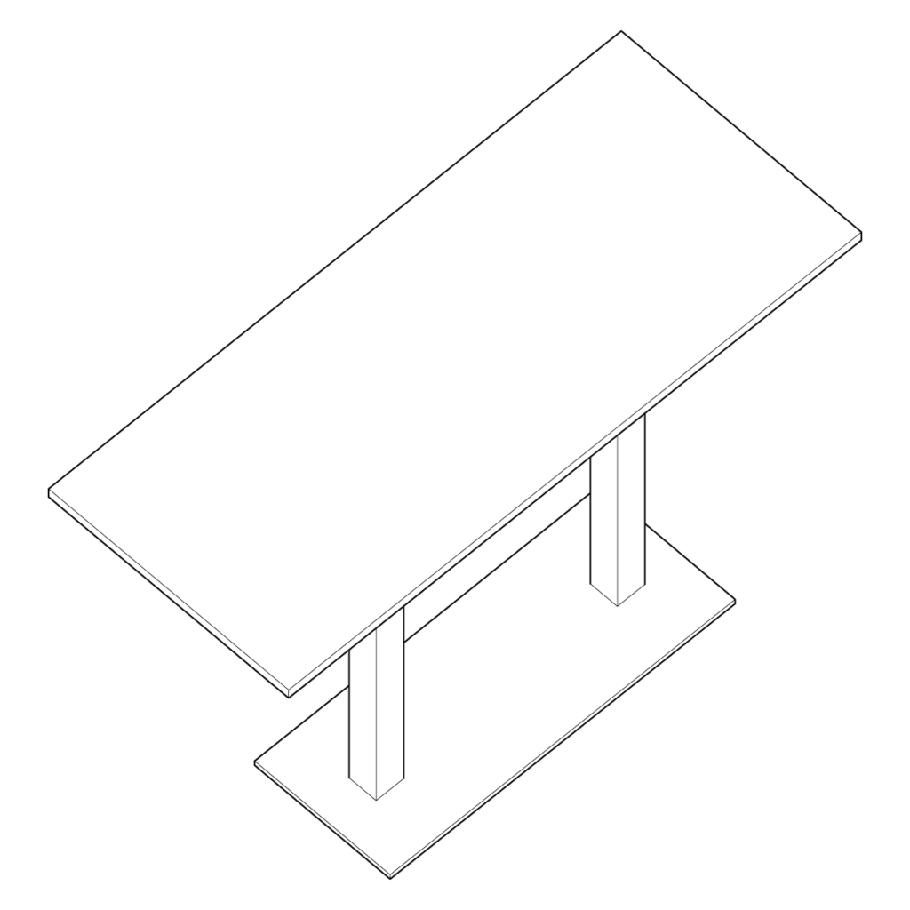 Twin Pedestal – Twin Ped. Square Corners – 003