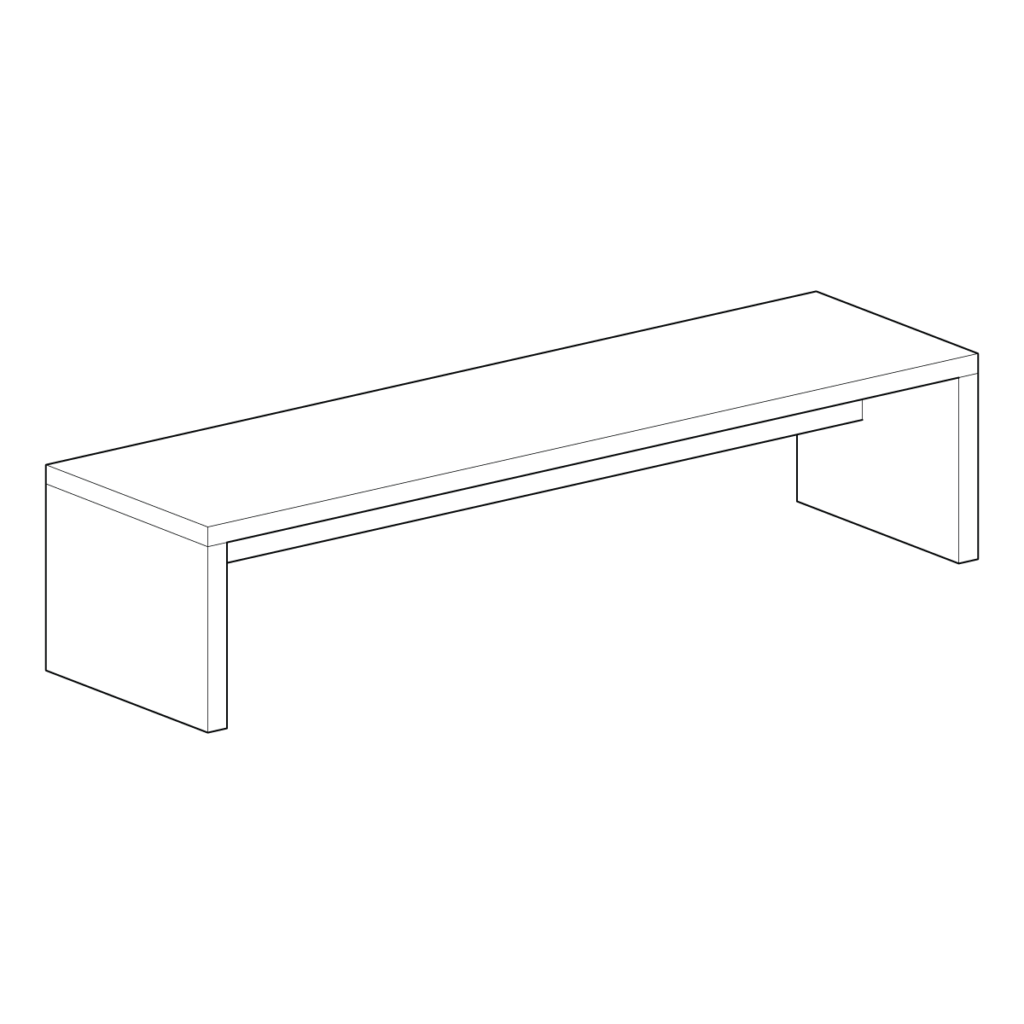 Canteen Bench – Slab-end