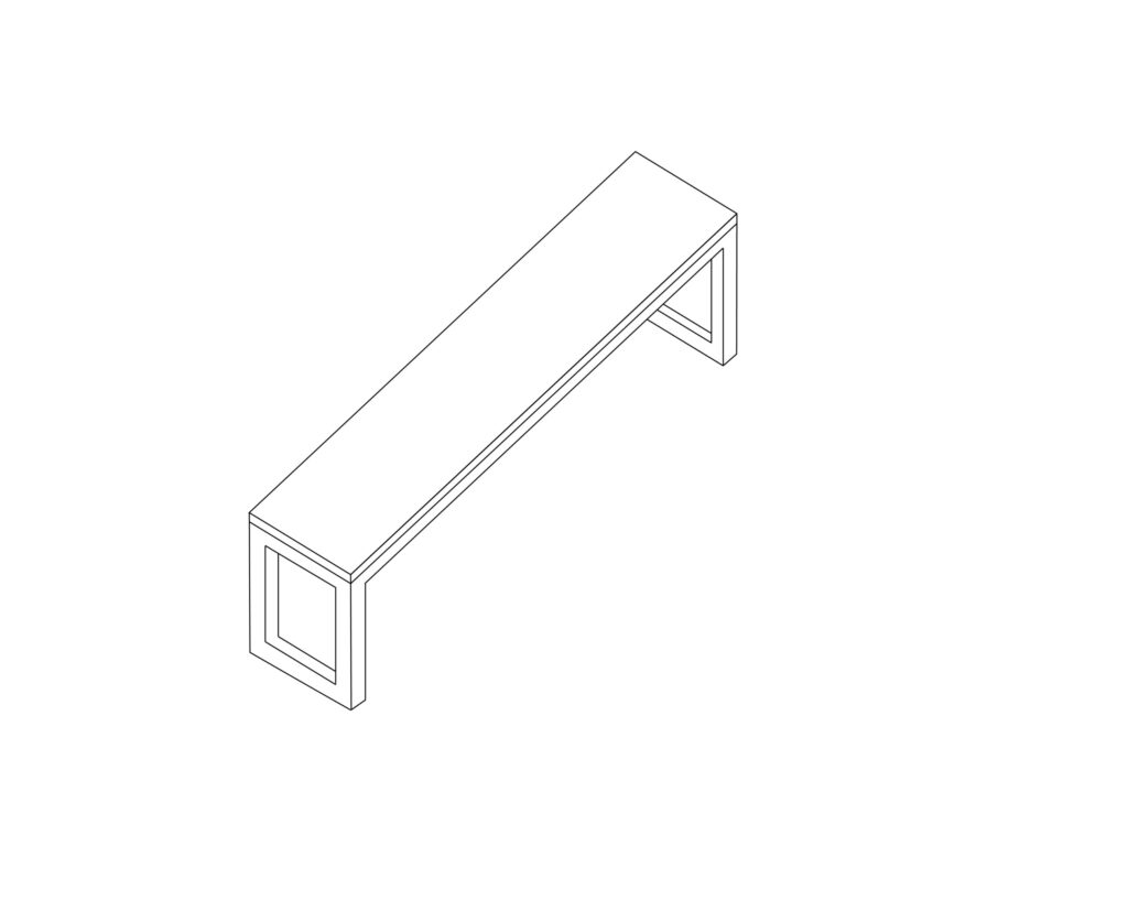 Canteen Bench – Steel. 001