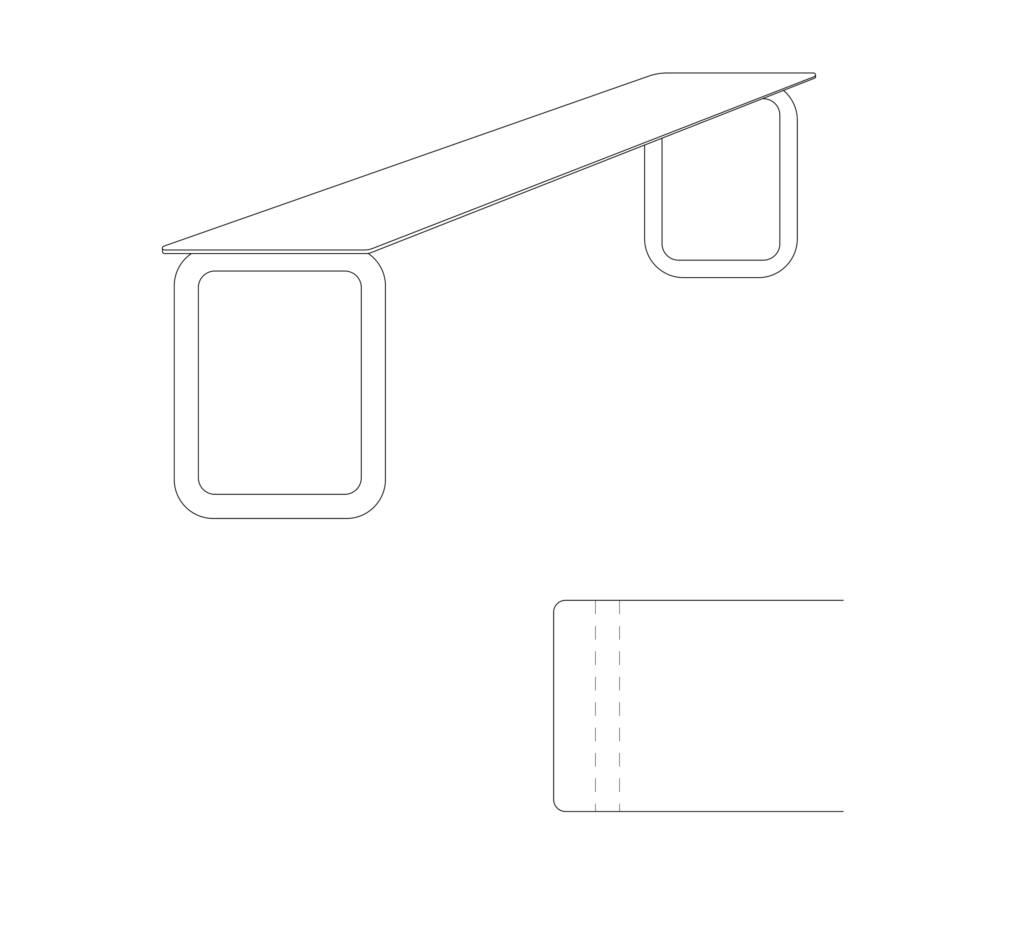 Canteen Bench – Steel. 002