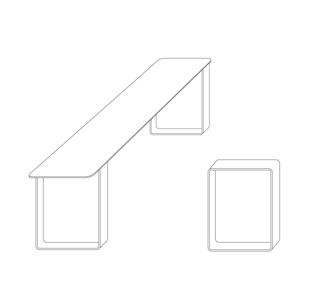 Canteen Bench – Steel. 003