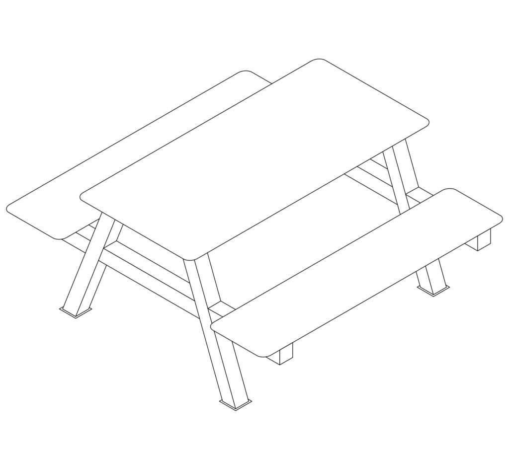 Picnic Bench – Square Frame